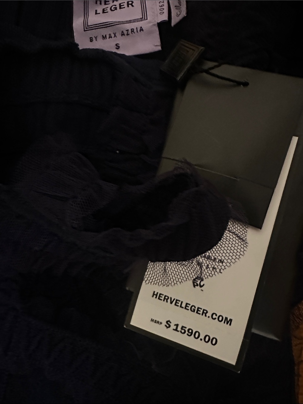 Cocktail dress in navy blue. Never been worn! - Picture 5 of 6